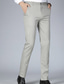 abordables Chino-Homme pantalon de costume Pantalon Poche Jambe droite Plein Bureau Travail Entreprise Mélange de Coton Chic et moderne Grande occasion Noir bleu marine Micro-élastique