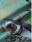 abordables Chemise hawaïen-Homme Chemise Chemise hawaïenne Animal Crânes Requin Imprimés Photos Col rabattu Rouge Violet Vert 3D effet Extérieur Plein Air Manches courtes Bouton bas Imprimer Vêtement Tenue Tropique Mode
