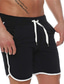 cheap Casual Shorts-Men&#039;s Athletic Shorts Active Shorts Sweat Shorts Casual Shorts Pocket Drawstring Elastic Waist Plain Comfort Breathable Knee Length Daily Holiday Going out Sports Fashion Black White