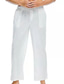 Χαμηλού Κόστους casual παντελόνι-Ανδρικά Λευκά παντελόνια Παντελόνια Τσέπη Κορδόνι Ελαστική μέση Σκέτο Άνεση ΕΞΩΤΕΡΙΚΟΥ ΧΩΡΟΥ Καθημερινά Εξόδου Μείγμα Λινό / Βαμβάκι Μοντέρνα Κομψό στυλ street Μαύρο Λευκό