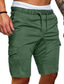 cheap Cargo Shorts-Men&#039;s Cargo Shorts Workout Shorts Casual Shorts Drawstring Multi Pocket Solid Colored Comfort Wearable Outdoor Daily Streetwear Casual ArmyGreen Black Micro-elastic