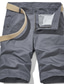 billiga Cargo-shorts-Herr Cargo-shorts Bermudashorts Arbetsshorts Ficka Slät Komfort Utomhus Dagligen Utekväll 100 % bomull Mode Streetwear Svart Armégrön