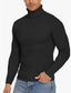 ieftine pulover pentru bărbați-Bărbați Pulover Plover Striat Tricotat Decupată Tricotat Simplu Guler Pe Gât Modă Șic Stradă În aer liber Ieșire Îmbrăcăminte Toamna iarna Roșu Vin Negru M L XL