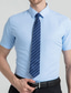 baratos Camisas Vestido-Homens Saia Tecido Decote Quadrado Preto Branco Azul Marinha Azul Cinzento Casamento Ao ar livre Manga Curta Botão para baixo Roupa Algodão Moda Casual Respirável Confortável