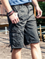 abordables Shorts Cargo-Homme Short Cargo Short Cordon de jambe 6 poches Plein Confort Extérieur du quotidien Sortie Mélange de Coton Mode Vêtement de rue Noir Bleu