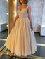 abordables Robes de bal de promo-Robe de bal robes de bal corsets invité de mariage fête de mariage longueur cheville sans manches bretelles spaghetti tulle avec paillettes sequins 2025