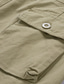 זול מכנסיים קצרים-בגדי ריקוד גברים מכנסיים קצרים שורטים כיס מרובה רגל ישרה דפוס אחיד קומפורט לביש באורך הברך בָּחוּץ יומי 100% כותנה ספורט מסוגנן שחור ירוק צבא