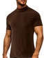 cheap Men&#039;s Casual T-shirts-Men&#039;s T shirt Tee Turtleneck shirt Plain High Neck Vacation Going out Short Sleeve Clothing Apparel Stylish Modern Contemporary Comfort