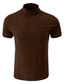 preiswerte Lässige T-Shirts für Herren-Herren T Shirt Rollkragenhemd Glatt Stehkragen Urlaub Ausgehen Kurzarm Bekleidung Stilvoll Moderne zeitgenössische Komfort