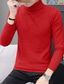 cheap Men&#039;s Pullover Sweater-Men&#039;s Sweater Pullover Sweater Jumper Ribbed Knit Knitted Plain Mock Neck Stylish Casual Daily Wear Vacation Clothing Apparel Spring &amp;  Fall Black White M L XL