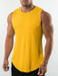 ieftine Tricouri de Sală-Bărbați Bluză Vest Top Sub Cămașă Cămașă musculară Simplu Stil Nautic În aer liber Îmbrăcăminte Atletică Fără manșon Îmbrăcăminte Modă Șic Stradă Stil Clasic
