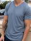 cheap Men&#039;s Casual T-shirts-Men&#039;s T shirt Tee Tee Plain V Neck Street Daily Short Sleeves Clothing Apparel Basic Casual Clean Fit