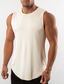 cheap Gym Tank Tops-Men&#039;s Tank Top Vest Top Undershirt Muscle Shirt Plain Crew Neck Outdoor Athleisure Sleeveless Clothing Apparel Fashion Streetwear Classic Style