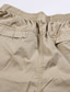 voordelige Cargoshorts-Voor heren Cargoshorts Korte broek Capri broeken Elastische taille Meerdere zakken Effen Comfort Draagbaar Kuitlengte Buiten Dagelijks Uitgaan Sport Stijlvol Zwart Groen