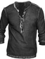 Χαμηλού Κόστους Ανδρικά μπλουζάκια casual-Ανδρικά Πουκάμισο Henley Σκέτο Χένλι Δρόμος Διακοπές Μακρυμάνικο Ρούχα Βασικό Υψηλής Ποιότητας Σύγχρονη Σύγχρονη