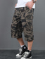 cheap Cargo Shorts-Men&#039;s Cargo Shorts Capri shorts Capri Pants Hiking Shorts Elastic Waist Leg Drawstring Multi Pocket Plain Comfort Wearable Calf-Length Daily Going out Streetwear 100% Cotton Classic Style Yellow