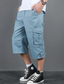 cheap Cargo Shorts-Men&#039;s Cargo Shorts Capri shorts Capri Pants Hiking Shorts Elastic Waist Leg Drawstring Multi Pocket Plain Comfort Wearable Calf-Length Daily Going out Streetwear 100% Cotton Classic Style Yellow