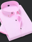 baratos Camisas Vestido-Homens Saia Tecido Decote Quadrado Vinho Preto Branco Rosa Azul Marinha Casamento Ao ar livre Manga Curta Botão para baixo Roupa Moda Casual Respirável Confortável