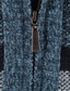 お買い得  メンズカーディガンセーター-男性用 ニット カーディガンセーター ジップセーター セータージャケット リブ ニット ニット カラーブロック スタンド ファッション カジュアル スポーツ デイリーウェア 衣類 秋冬 ネイビーブルー ブルー M L XL