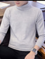 cheap Men&#039;s Pullover Sweater-Men&#039;s Sweater Pullover Sweater Jumper Ribbed Knit Knitted Plain Mock Neck Stylish Casual Daily Wear Vacation Clothing Apparel Spring &amp;  Fall Black White M L XL