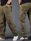 cheap Cargo Pants-Men&#039;s Cargo Pants Trousers Parachute Pants Leg Drawstring Multi Pocket Straight Leg Plain Comfort Wearable Outdoor Daily Going out 100% Cotton Sports Stylish Black Yellow