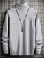 Χαμηλού Κόστους ανδρικό πουλόβερ πουλόβερ-Ανδρικά Πουλόβερ Πουλόβερ πουλόβερ Κοτλέ Πλέκω Πλεκτό Σκέτο Mock Neck Στυλάτο Καθημερινό Καθημερινά Ρούχα Διακοπές Ρούχα Άνοιξη &amp; Χειμώνας Μαύρο Λευκό M L XL