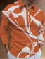 billiga Pikétröja med 3d dragkedja-Herr POLO Shirt Golftröja Abstrakt Grafiska tryck Nedvikt Svart Vit Gul Blå Himmelsblå 3D-tryck Utomhus Gata Långärmad Dragkedja Mönster Kläder Sport Mode Streetwear Designer