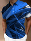 voordelige Grafische polo-Voor heren POLO Shirt Golfshirt Grafische prints Geometrie Strijkijzer Geel Rood blauw Paars Oranje Buiten Straat Korte Mouw Button-omlaag Afdrukken Kleding Modieus Ontwerper Casual Zacht