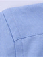Недорогие Нарядные рубашки-Муж. Рубашка Полотняное плетение Классический воротник Светло-розовый Белый Синий Лиловый Светло-синий Свадьба на открытом воздухе С короткими рукавами Кнопка вниз Одежда Хлопок