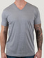 ieftine Tricouri casual pentru bărbați-Bărbați Tricou Tricouri Simplu În V Stradă Zilnic Mânecă scurtă Îmbrăcăminte De Bază Casual Potrivire curată