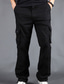 tanie Bojówki-Męskie Spodnie cargo Spodnie Sznurek do ściągania nóg 6 kieszeni Równina Komfort Na zewnątrz Codzienny Wyjściowe 100% bawełna Moda Moda miejska Zielony trawiasty Czarny