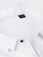 billiga Formella skjortor-Herr Skjorta Slät Fyrkantig hals Vin Svart Vit Rodnande Rosa Marinblå Bröllop Utomhus Kortärmad Button-Down Kläder Mode Ledigt Andningsfunktion Bekväm