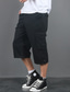 cheap Cargo Shorts-Men&#039;s Cargo Shorts Capri shorts Capri Pants Hiking Shorts Elastic Waist Leg Drawstring Multi Pocket Plain Comfort Wearable Calf-Length Daily Going out Streetwear 100% Cotton Classic Style Yellow