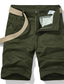 billige Cargoshorts-Herre Shorts med lommer Bermuda shorts Arbejdsshorts Lomme Vanlig Komfort udendørs Daglig I-byen-tøj 100 % bomuld Mode Gade Sort militærgrøn