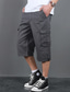 cheap Cargo Shorts-Men&#039;s Cargo Shorts Capri shorts Capri Pants Hiking Shorts Elastic Waist Leg Drawstring Multi Pocket Plain Comfort Wearable Calf-Length Daily Going out Streetwear 100% Cotton Classic Style Yellow