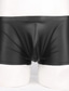 billiga Casual shorts-Herr Casual shorts Shorts i konstläder Solid färg Komfort Mjuk Hem Ledigt Clubwear Sexig Svart