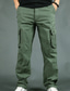 Χαμηλού Κόστους Στρατιωτικά παντελόνια-Ανδρικά Παντελόνια με τσέπες Παντελόνια Ριγλάκι κνήμης 6 Τσέπη Σκέτο Άνεση ΕΞΩΤΕΡΙΚΟΥ ΧΩΡΟΥ Καθημερινά Εξόδου 100% Βαμβάκι Μοντέρνα Κομψό στυλ street Πράσινο του Γρασιδιού Μαύρο