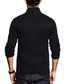 cheap Men&#039;s Cardigan Sweater-Men&#039;s Sweater Cardigan Sweater Zip Sweater Sweater Jacket Ribbed Knit Knitted Plain Stand Collar Fashion Casual Sports Daily Wear Clothing Apparel Spring &amp;  Fall Black Blue M L XL