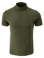 cheap Men&#039;s Casual T-shirts-Men&#039;s T shirt Tee Turtleneck shirt Plain High Neck Vacation Going out Short Sleeve Clothing Apparel Stylish Modern Contemporary Comfort