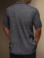 voordelige 3D-ritspolo-Voor heren POLO Shirt Golfshirt Polo met rits Grafische prints Geometrie Strijkijzer Grijs Buiten Straat Korte Mouw Vetoketju Afdrukken Kleding Modieus Ontwerper Casual Ademend