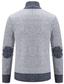 cheap Men&#039;s Cardigan Sweater-Men&#039;s Sweater Cardigan Sweater Zip Sweater Sweater Jacket Ribbed Knit Knitted Color Block Stand Collar Fashion Casual Sports Daily Wear Clothing Apparel Spring &amp;  Fall Blue Dark Gray XS S M