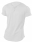 billiga Casual T-shirts för män-Herr Henleytröja Slät Henley Gata Semester Kort ärm Kläder Grundläggande Designer Modernt Modernt