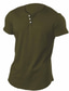 billige Casual T-skjorter for menn-Herre Henly-skjorte عادي Henley Gate Feriereise Kort Erme Klær Grunnleggende Designer Moderne Moderne