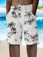 ieftine Pantaloni scurți casual-Bărbați Pantaloni Scurți Pantaloni scurți de vară Pantaloni scurți de plajă Cordon Talie elastică Imprimare 3D Grafic Copac de cocos Respirabil Απαλό Scurt Casual Zilnic Concediu Șic Stradă Hawaiană