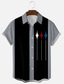 Χαμηλού Κόστους ανδρικά πουκάμισα casual-Ανδρικά Πουκάμισο Πουκάμισο μπόουλινγκ Πουκάμισο με κουμπιά Καλοκαιρινό πουκάμισο Casual πουκάμισο Μαύρο Μπλε Μαύρο Μαύρο / Κόκκινο Κοντομάνικο Συνδυασμός Χρωμάτων Γραφικά Σχέδια Απορρίπτω