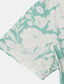 baratos Camisas havaianas-Homens Camisa Social Camisa havaiana camisa de botão camisa de verão Camisa casual Rosa Claro Preto Branco Verde Claro Rosa Manga Curta Gráfico Flor / Plantas Aberto para a Lateral Diário Férias