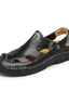 ieftine Sandale Bărbați-Bărbați Sandale Mocasini &amp; Balerini Sandale de moda Sandale din piele Mărime Plus Size Casual Stiluri de Plajă Casă Zilnic Drumeții Plimbare Piele Respirabil Negru Maro Gri Primăvară Vară