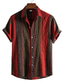 billiga fritidsskjortor för män-Herr Skjorta Knapp upp skjorta Sommarskjorta Casual skjorta Svart Vit Röd Purpur Kortärmad Färgblock Nedvikt Gata Dagligen Mönster Kläder Hawaiisk Stylish Ledigt Klassisk