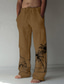 tanie drukowane spodnie-Męskie Spodnie Letnie spodnie Spodnie plażowe Ściągana na sznurek Elastyczny pas Druk 3D Drzewo kokosowe Rośliny Wzory graficzne Komfort Codzienny Święto Moda miejska Hawajskie Biały Brązowy