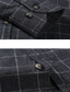 billige mænds fritidsskjorter-Herre Skjorte Button Up skjorte Ternet skjorte Casual skjorte Sort Vin Mørk Marineblå Grå Langærmet Plæd / Tern Aftæpning Daglig Ferierejse Tøj Mode Afslappet Bekvem
